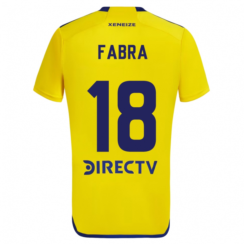 Kinder Frank Fabra #18 Gelb Blau Auswärtstrikot Trikot 2024/25 T-Shirt Schweiz