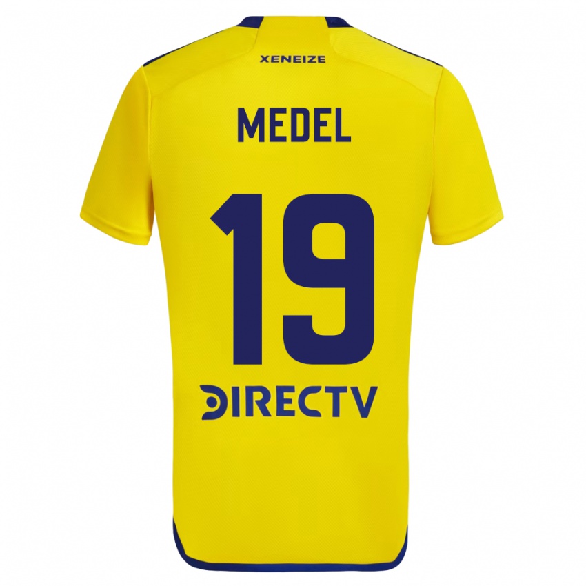 Kinder Gary Medel #19 Gelb Blau Auswärtstrikot Trikot 2024/25 T-Shirt Schweiz