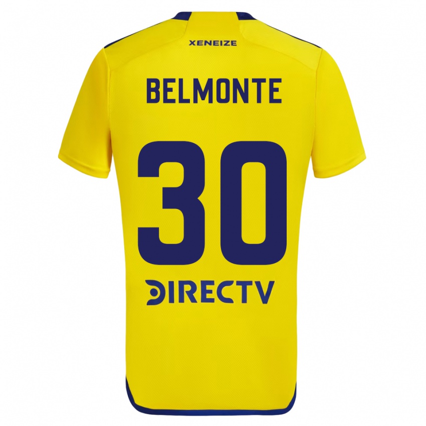 Kinder Tomás Belmonte #30 Gelb Blau Auswärtstrikot Trikot 2024/25 T-Shirt Schweiz