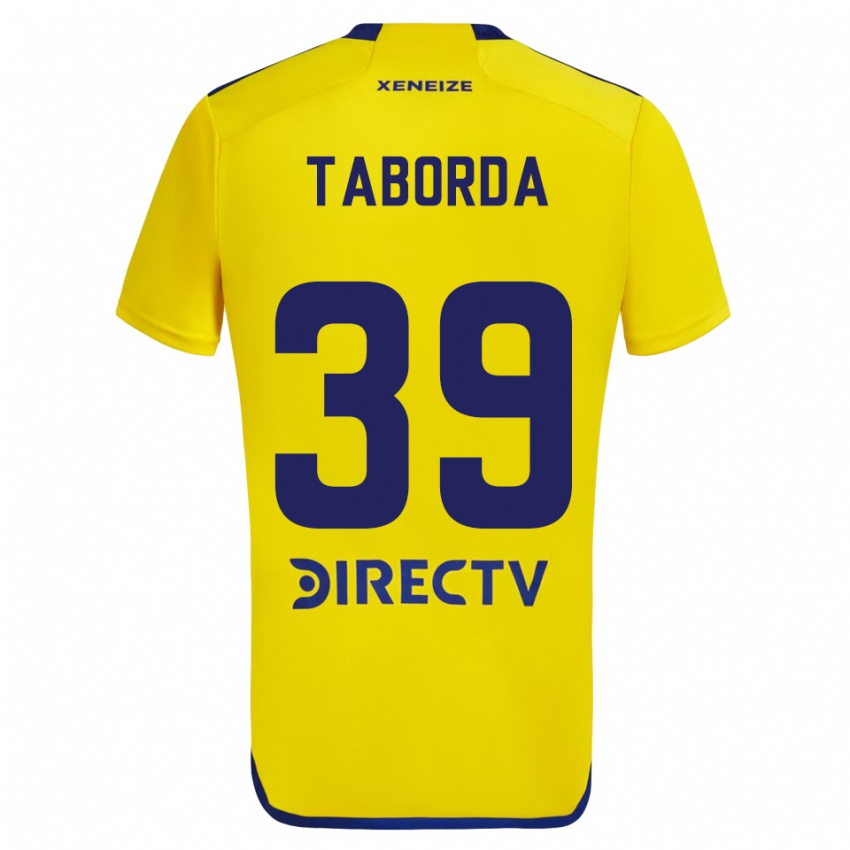 Kinder Vicente Taborda #39 Gelb Blau Auswärtstrikot Trikot 2024/25 T-Shirt Schweiz