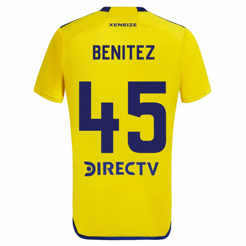 Kinder Mauricio Benítez #45 Gelb Blau Auswärtstrikot Trikot 2024/25 T-Shirt Schweiz