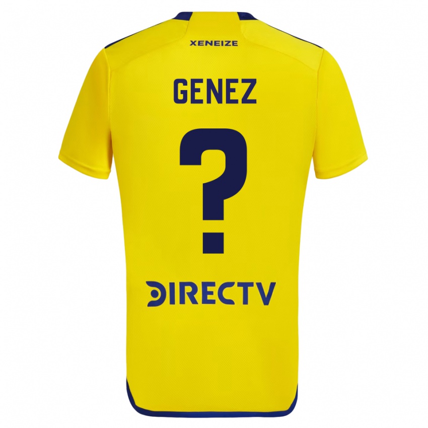 Kinder Nahuel Genez #0 Gelb Blau Auswärtstrikot Trikot 2024/25 T-Shirt Schweiz