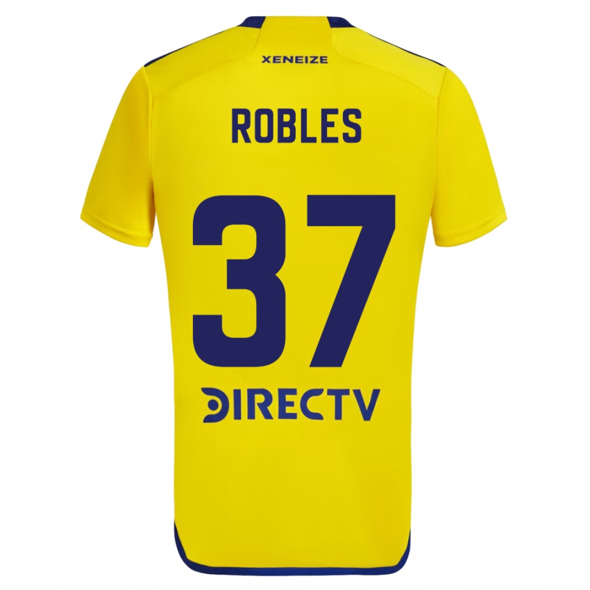 Kinder Sebastián Díaz Robles #37 Gelb Blau Auswärtstrikot Trikot 2024/25 T-Shirt Schweiz