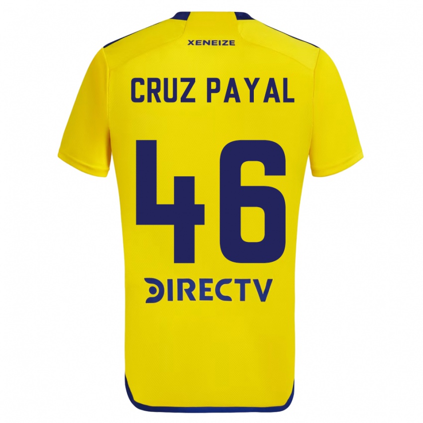 Kinder Juan Cruz Payal #46 Gelb Blau Auswärtstrikot Trikot 2024/25 T-Shirt Schweiz