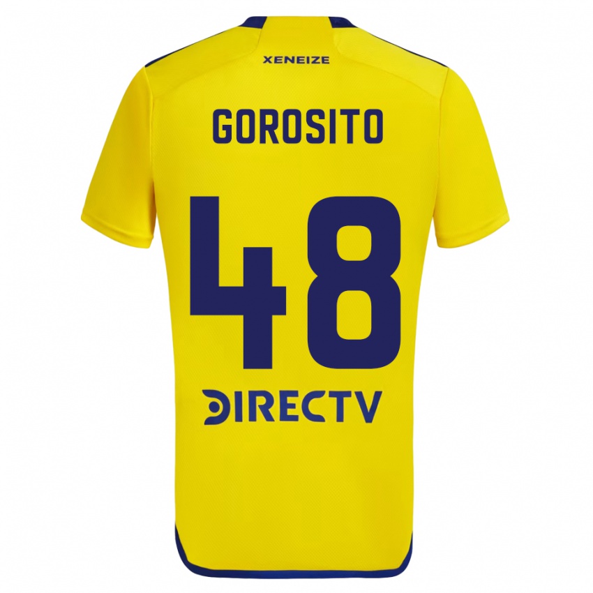 Kinder Dylan Gorosito #48 Gelb Blau Auswärtstrikot Trikot 2024/25 T-Shirt Schweiz