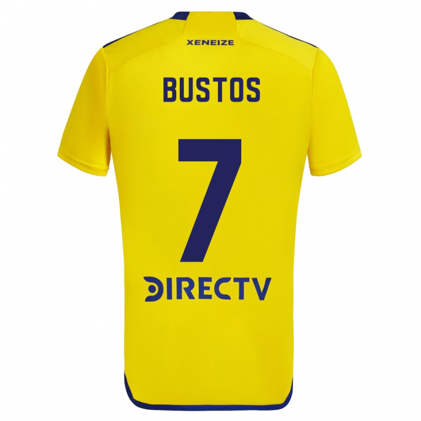 Kinder Tomás Bustos #7 Gelb Blau Auswärtstrikot Trikot 2024/25 T-Shirt Schweiz