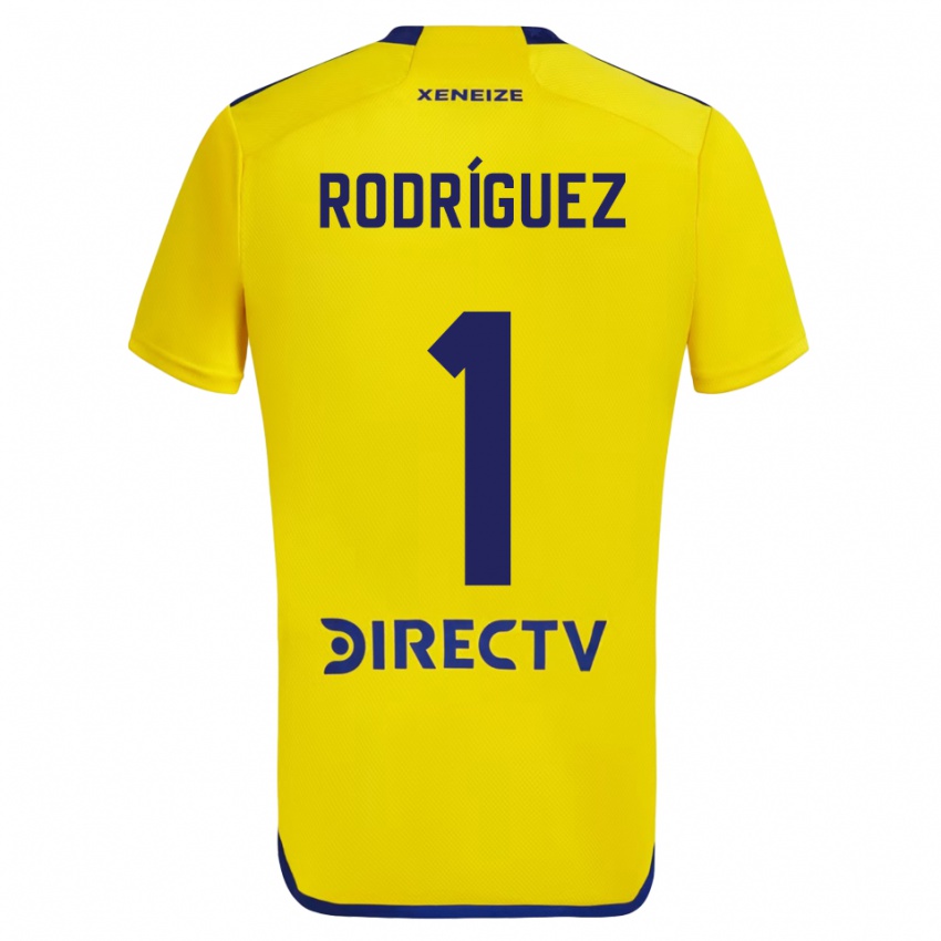 Kinder Fernando Rodríguez #1 Gelb Blau Auswärtstrikot Trikot 2024/25 T-Shirt Schweiz