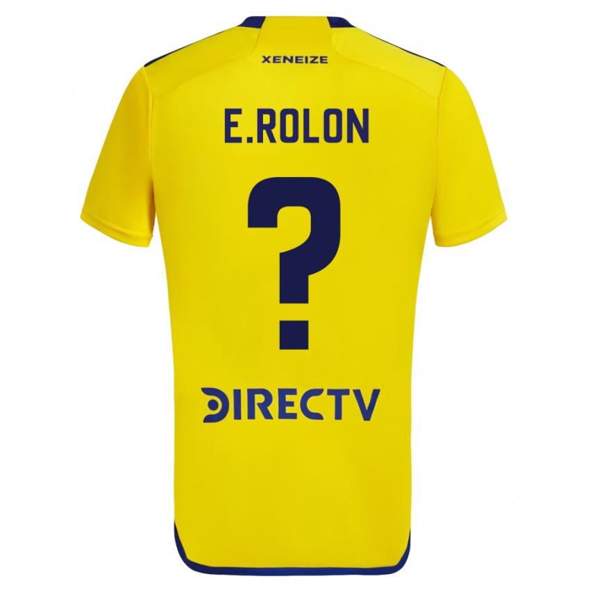 Kinder Esteban Rolon #0 Gelb Blau Auswärtstrikot Trikot 2024/25 T-Shirt Schweiz