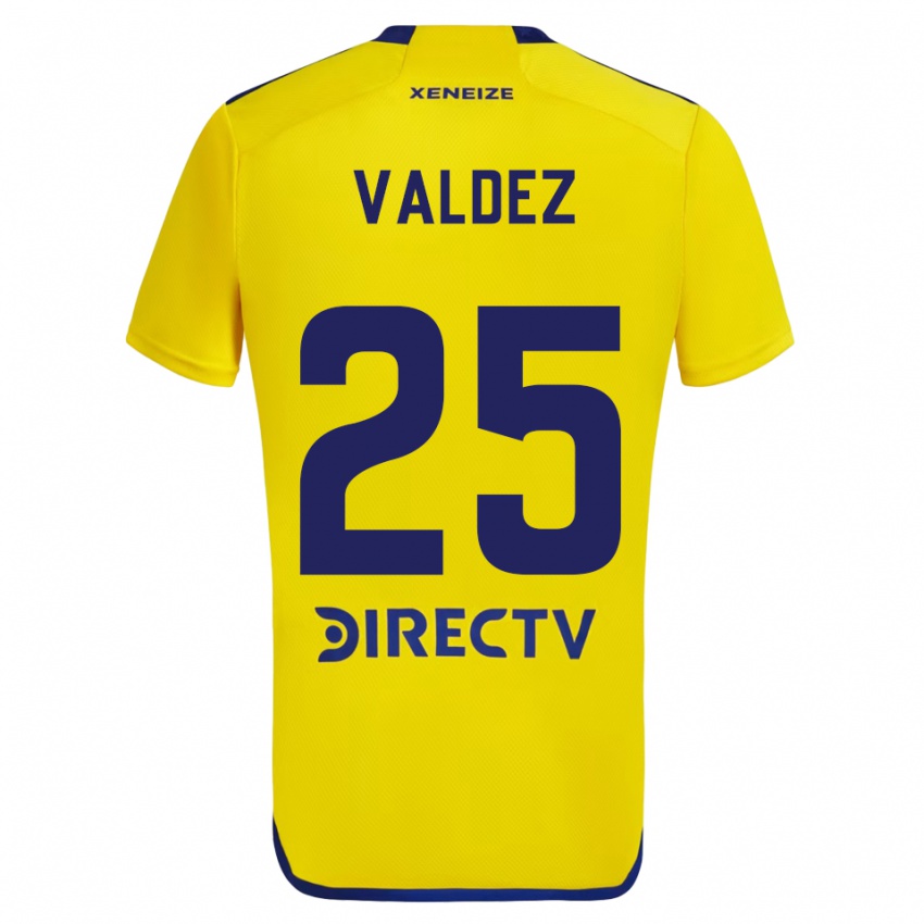 Kinder Bruno Valdez #25 Gelb Blau Auswärtstrikot Trikot 2024/25 T-Shirt Schweiz