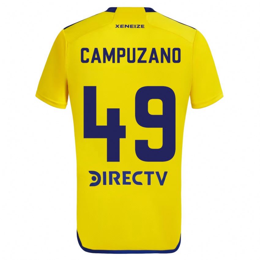 Kinder Jorman Campuzano #49 Gelb Blau Auswärtstrikot Trikot 2024/25 T-Shirt Schweiz