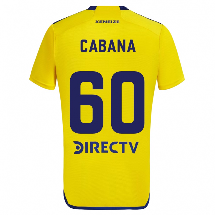 Kinder Juan Pablo Cabana #60 Gelb Blau Auswärtstrikot Trikot 2024/25 T-Shirt Schweiz