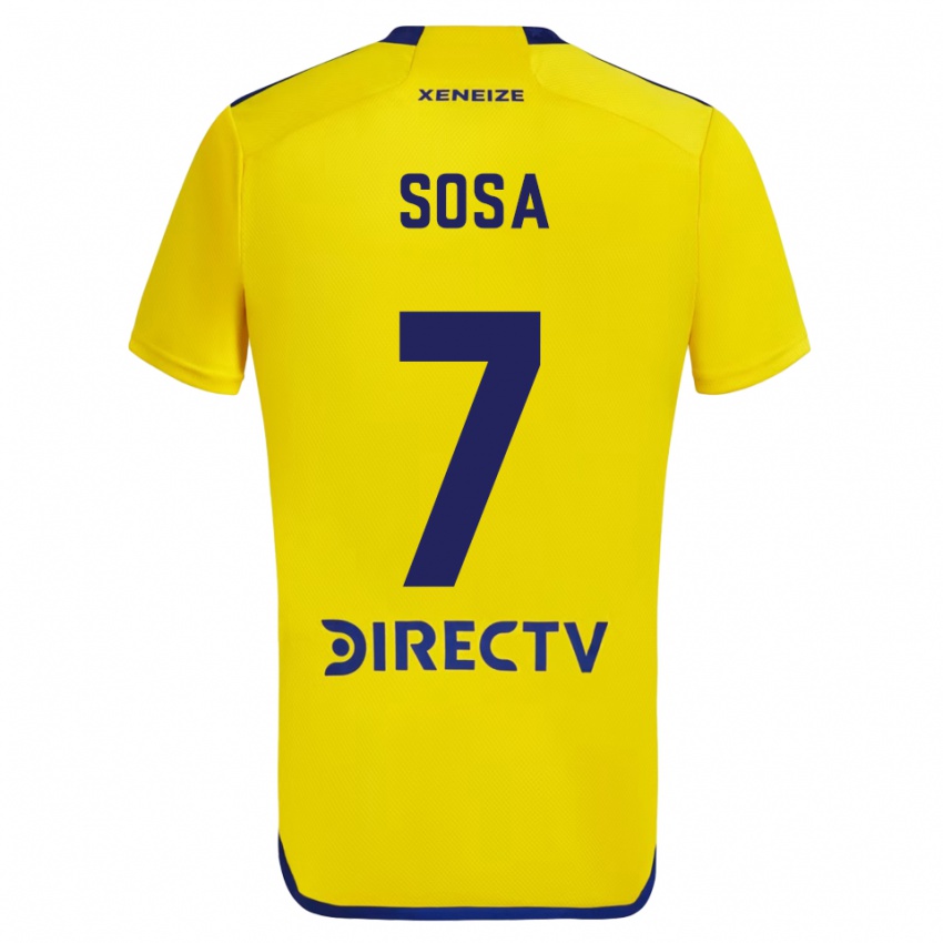 Kinder Elián Sosa #7 Gelb Blau Auswärtstrikot Trikot 2024/25 T-Shirt Schweiz