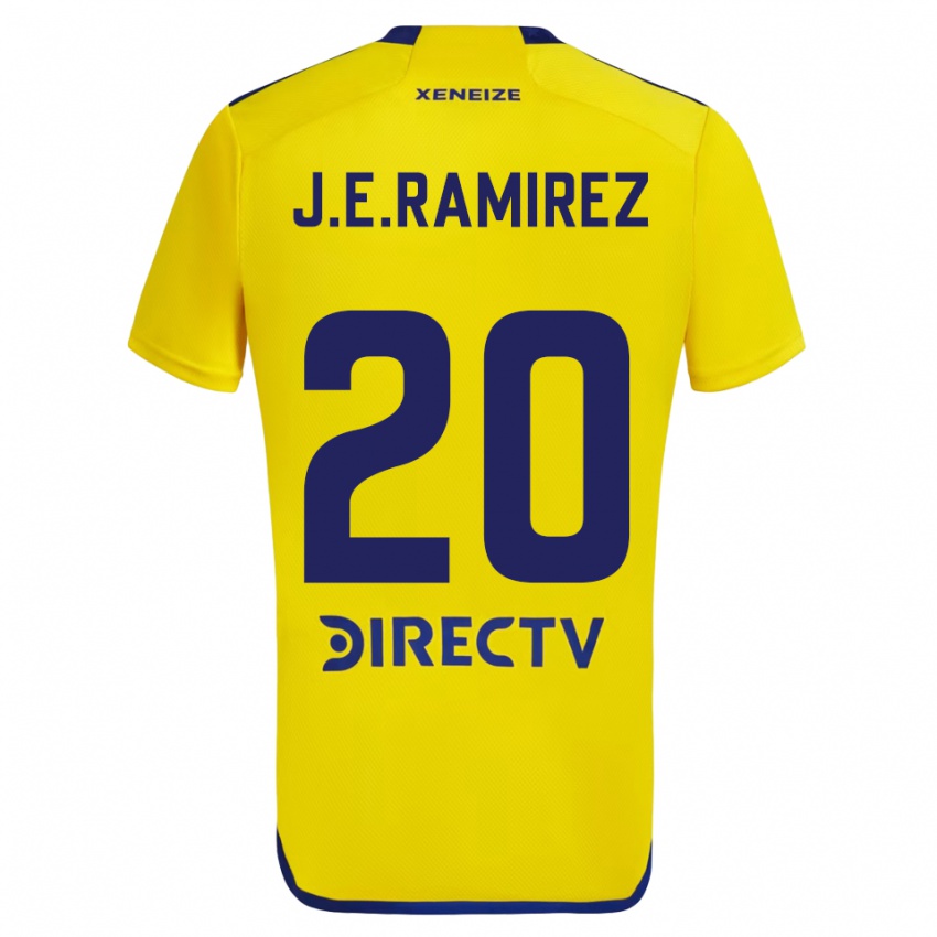 Kinder Juan Edgardo Ramirez #20 Gelb Blau Auswärtstrikot Trikot 2024/25 T-Shirt Schweiz