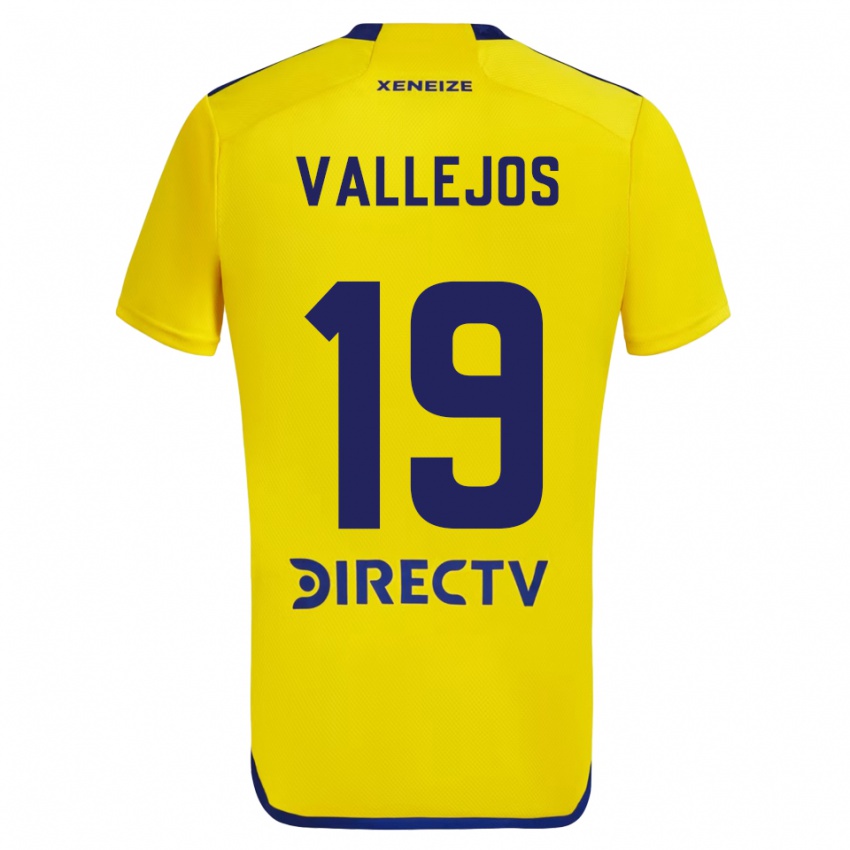 Kinder Fabiana Vallejos #19 Gelb Blau Auswärtstrikot Trikot 2024/25 T-Shirt Schweiz