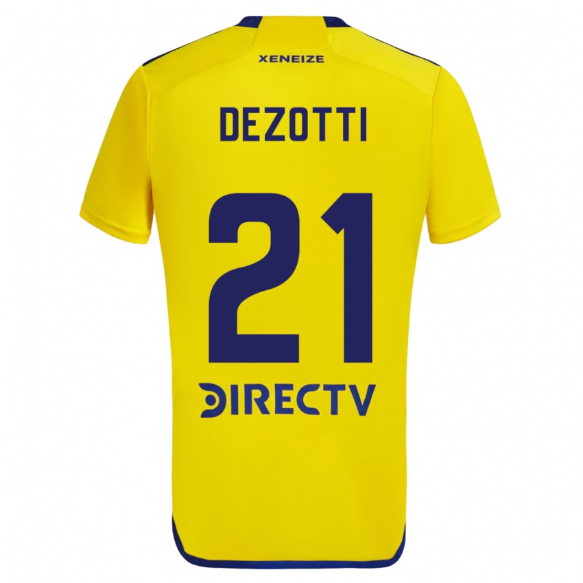 Kinder Martina Dezotti #21 Gelb Blau Auswärtstrikot Trikot 2024/25 T-Shirt Schweiz