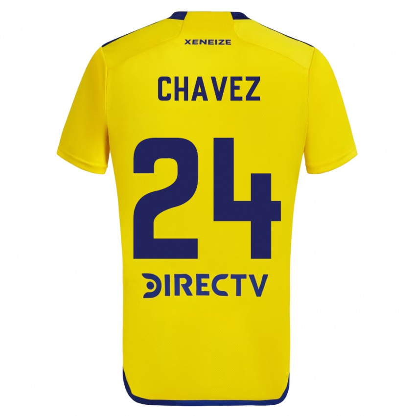 Kinder Gabriela Chavez #24 Gelb Blau Auswärtstrikot Trikot 2024/25 T-Shirt Schweiz