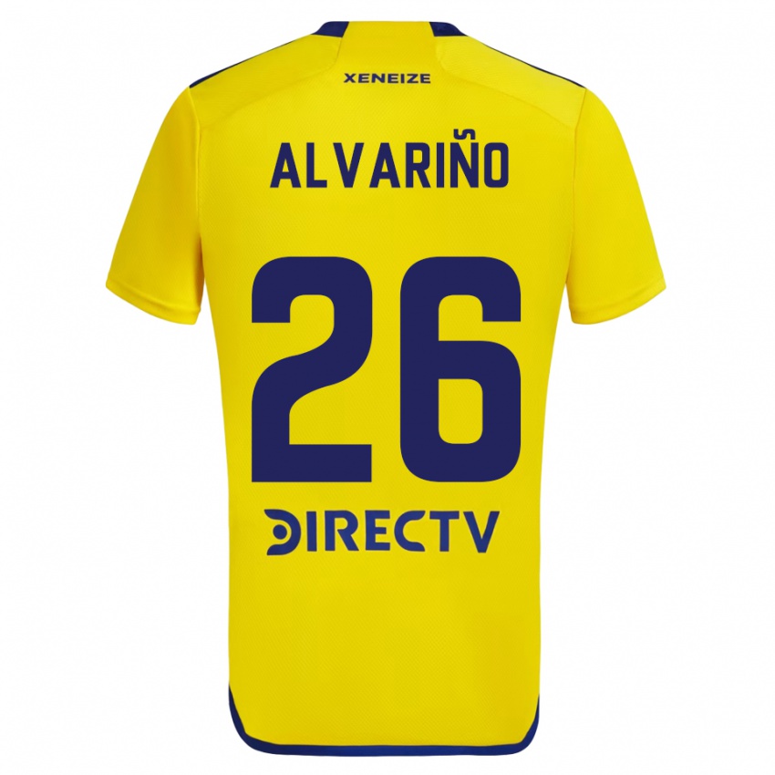 Kinder Alexis Alvarino #26 Gelb Blau Auswärtstrikot Trikot 2024/25 T-Shirt Schweiz