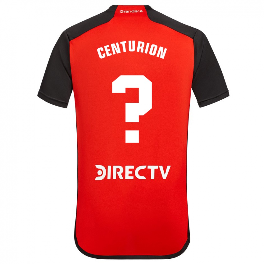 Kinder Ezequiel Centurión #0 Rot Schwarz Weiß Auswärtstrikot Trikot 2024/25 T-Shirt Schweiz