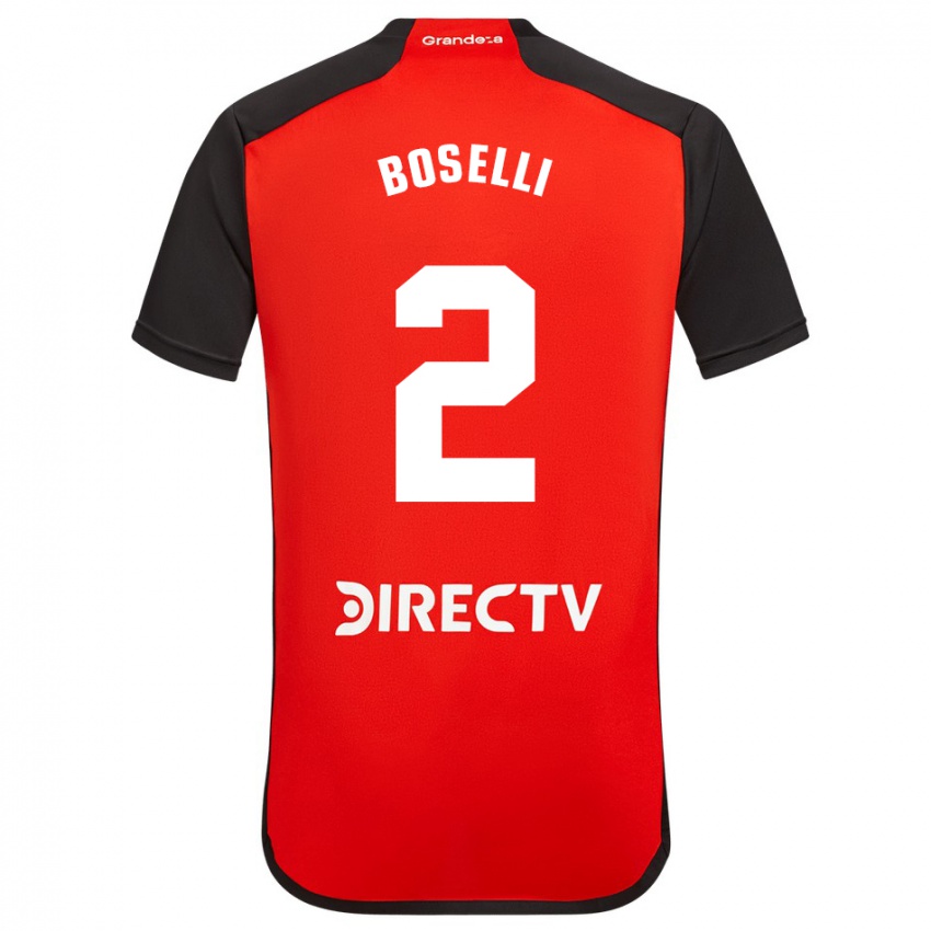 Kinder Sebastián Boselli #2 Rot Schwarz Weiß Auswärtstrikot Trikot 2024/25 T-Shirt Schweiz