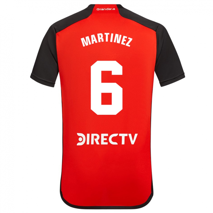 Kinder David Martinez #6 Rot Schwarz Weiß Auswärtstrikot Trikot 2024/25 T-Shirt Schweiz