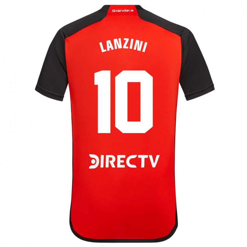 Enfant Maillot Manuel Lanzini #10 Rouge Noir Blanc Tenues Extérieur 2024/25 T-Shirt Suisse