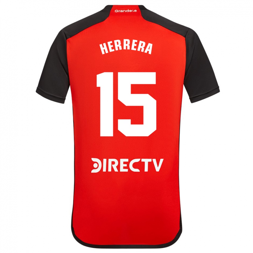 Kinder Andrés Herrera #15 Rot Schwarz Weiß Auswärtstrikot Trikot 2024/25 T-Shirt Schweiz