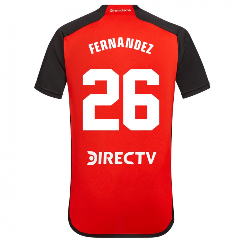 Kinder Nacho Fernández #26 Rot Schwarz Weiß Auswärtstrikot Trikot 2024/25 T-Shirt Schweiz