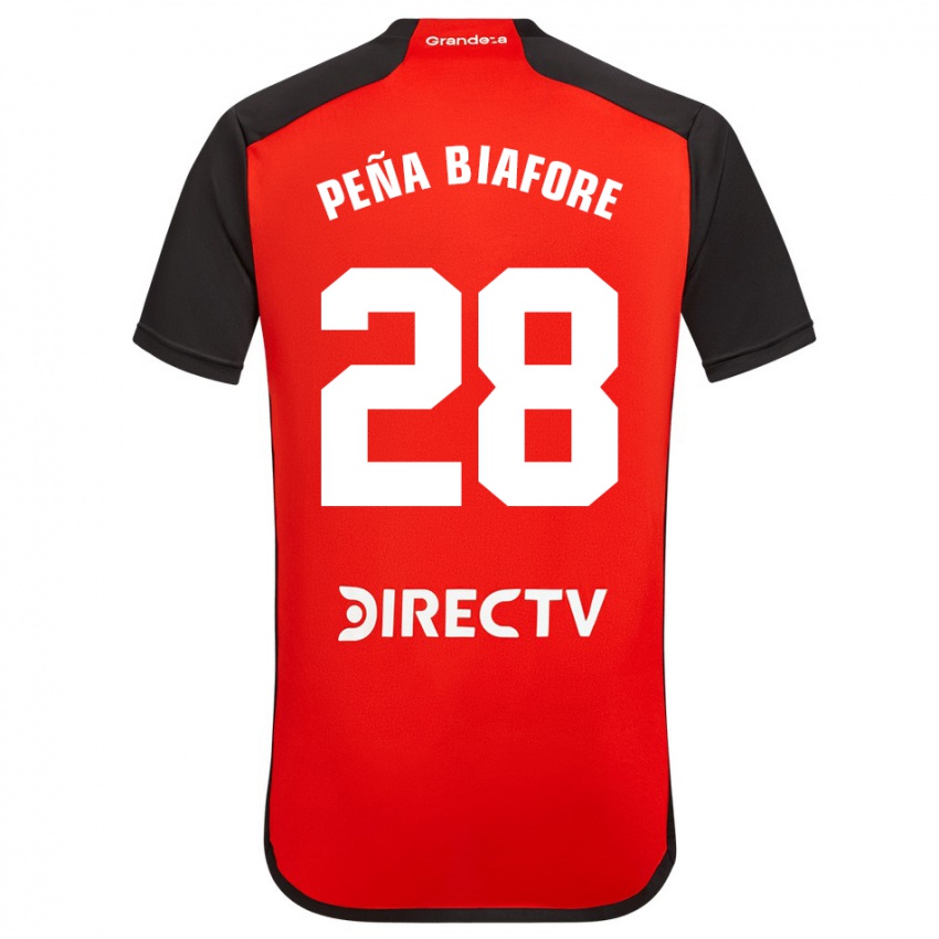 Enfant Maillot Felipe Pena Biafore #28 Rouge Noir Blanc Tenues Extérieur 2024/25 T-Shirt Suisse