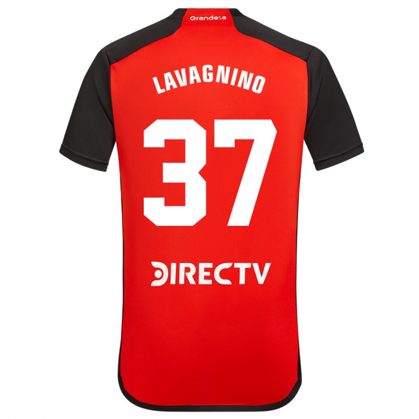 Kinder Lucas Lavagnino #37 Rot Schwarz Weiß Auswärtstrikot Trikot 2024/25 T-Shirt Schweiz