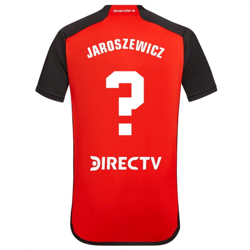 Enfant Maillot Franco Jaroszewicz #0 Rouge Noir Blanc Tenues Extérieur 2024/25 T-Shirt Suisse