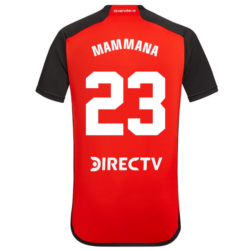 Kinder Emanuel Mammana #23 Rot Schwarz Weiß Auswärtstrikot Trikot 2024/25 T-Shirt Schweiz