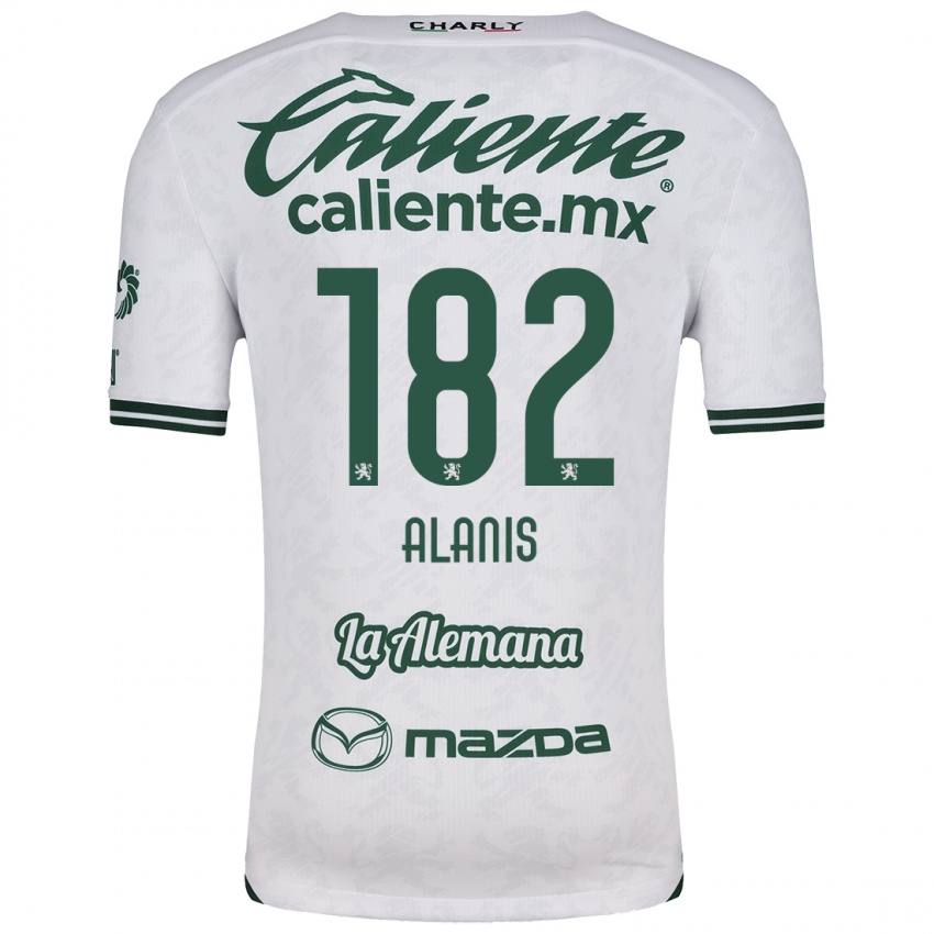 Enfant Maillot Alejandro Alanís #182 Blanc Vert Tenues Extérieur 2024/25 T-Shirt Suisse