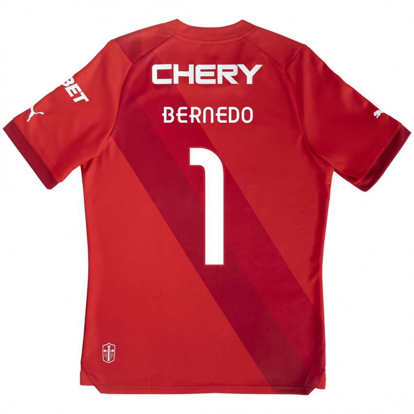 Kinder Vicente Bernedo #1 Rot-Weiss Auswärtstrikot Trikot 2024/25 T-Shirt Schweiz