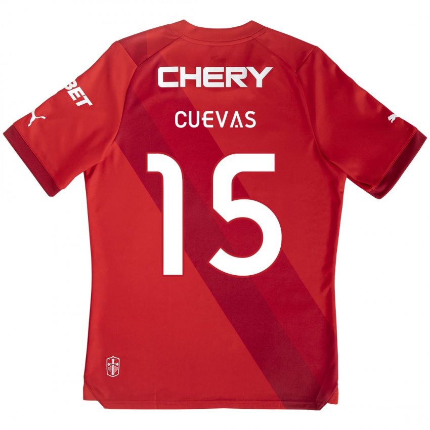 Kinder Cristian Cuevas #15 Rot-Weiss Auswärtstrikot Trikot 2024/25 T-Shirt Schweiz