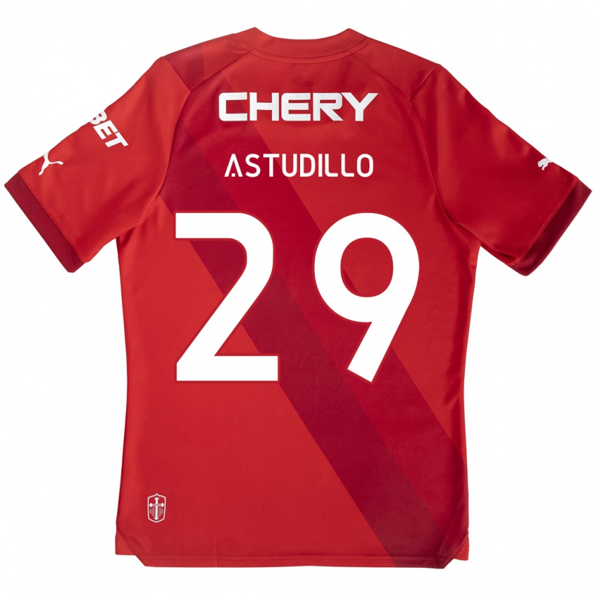 Kinder Aaron Astudillo #29 Rot-Weiss Auswärtstrikot Trikot 2024/25 T-Shirt Schweiz