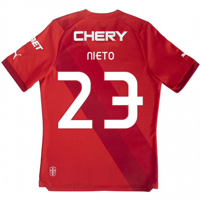 Kinder Byron Nieto #23 Rot-Weiss Auswärtstrikot Trikot 2024/25 T-Shirt Schweiz