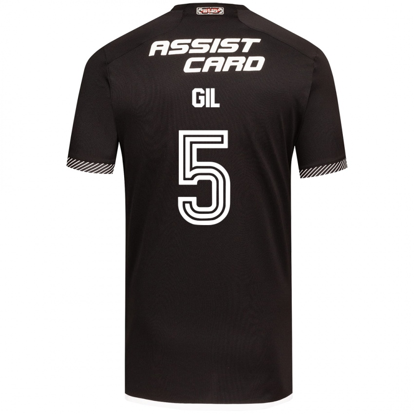 Kinder Leonardo Gil #5 Schwarz-Weiss Auswärtstrikot Trikot 2024/25 T-Shirt Schweiz