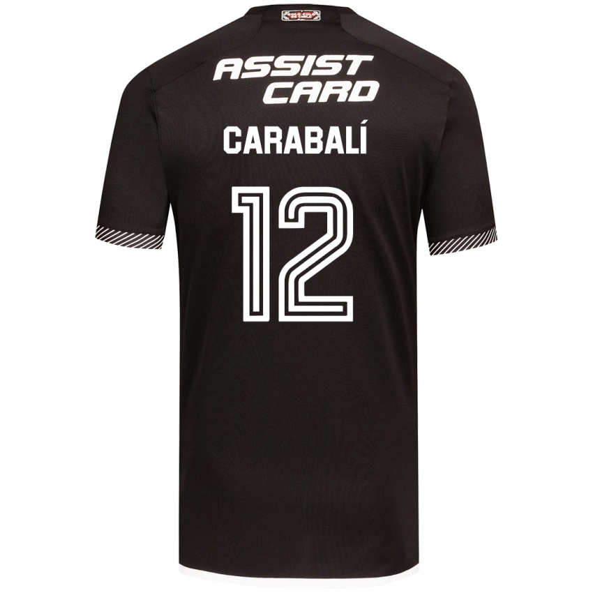 Kinder Omar Carabalí #12 Schwarz-Weiss Auswärtstrikot Trikot 2024/25 T-Shirt Schweiz