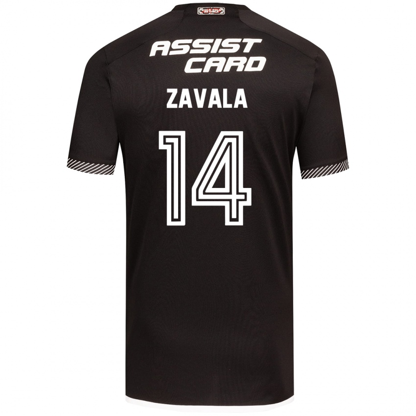 Kinder Cristián Zavala #14 Schwarz-Weiss Auswärtstrikot Trikot 2024/25 T-Shirt Schweiz