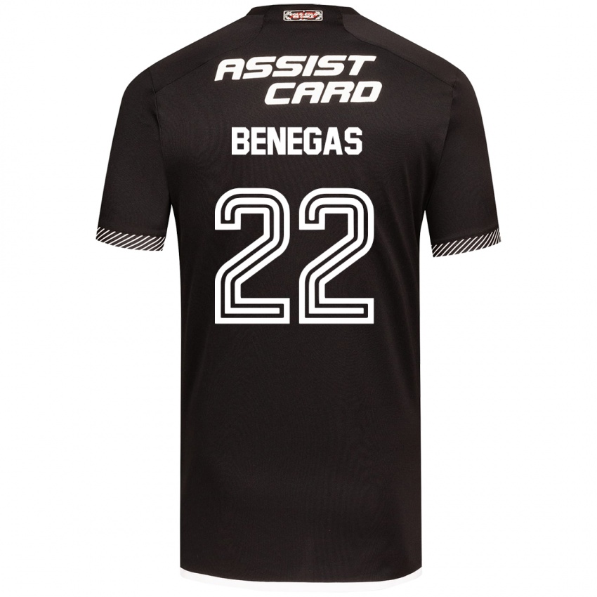 Kinder Leandro Benegas #22 Schwarz-Weiss Auswärtstrikot Trikot 2024/25 T-Shirt Schweiz