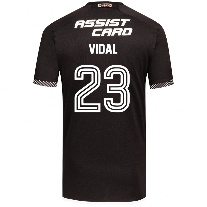 Kinder Arturo Vidal #23 Schwarz-Weiss Auswärtstrikot Trikot 2024/25 T-Shirt Schweiz