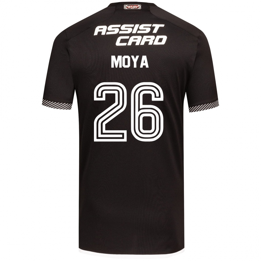 Kinder Matías Moya #26 Schwarz-Weiss Auswärtstrikot Trikot 2024/25 T-Shirt Schweiz