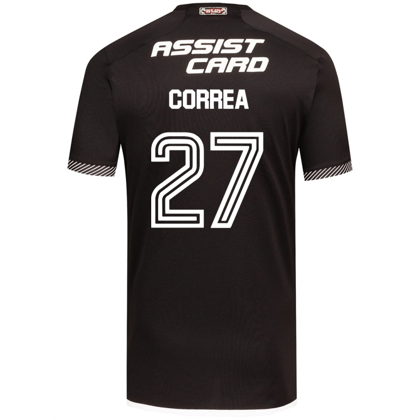 Kinder Javier Correa #27 Schwarz-Weiss Auswärtstrikot Trikot 2024/25 T-Shirt Schweiz