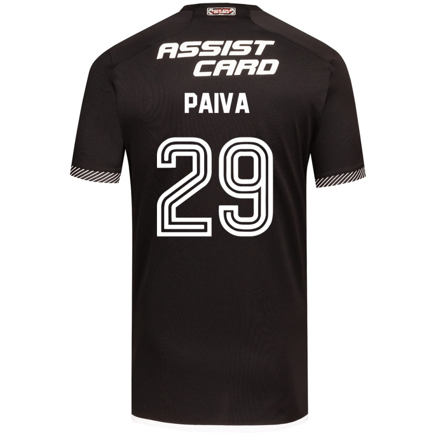 Kinder Guillermo Paiva #29 Schwarz-Weiss Auswärtstrikot Trikot 2024/25 T-Shirt Schweiz