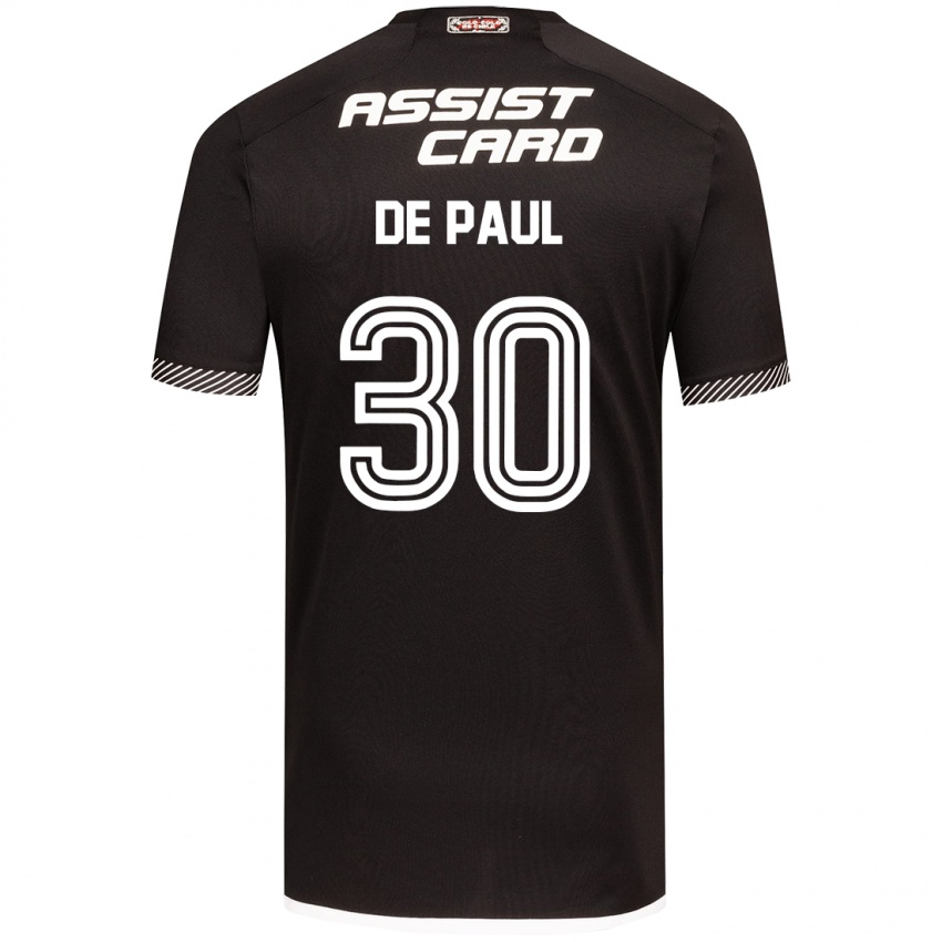 Kinder Fernando De Paul #30 Schwarz-Weiss Auswärtstrikot Trikot 2024/25 T-Shirt Schweiz