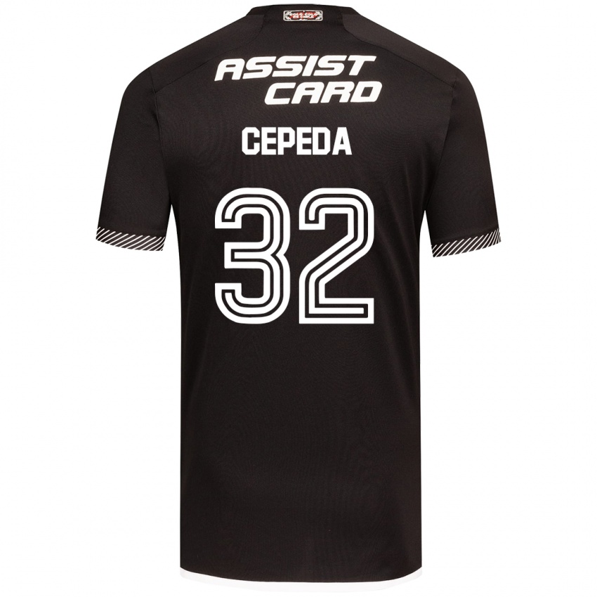 Kinder Lucas Cepeda #32 Schwarz-Weiss Auswärtstrikot Trikot 2024/25 T-Shirt Schweiz