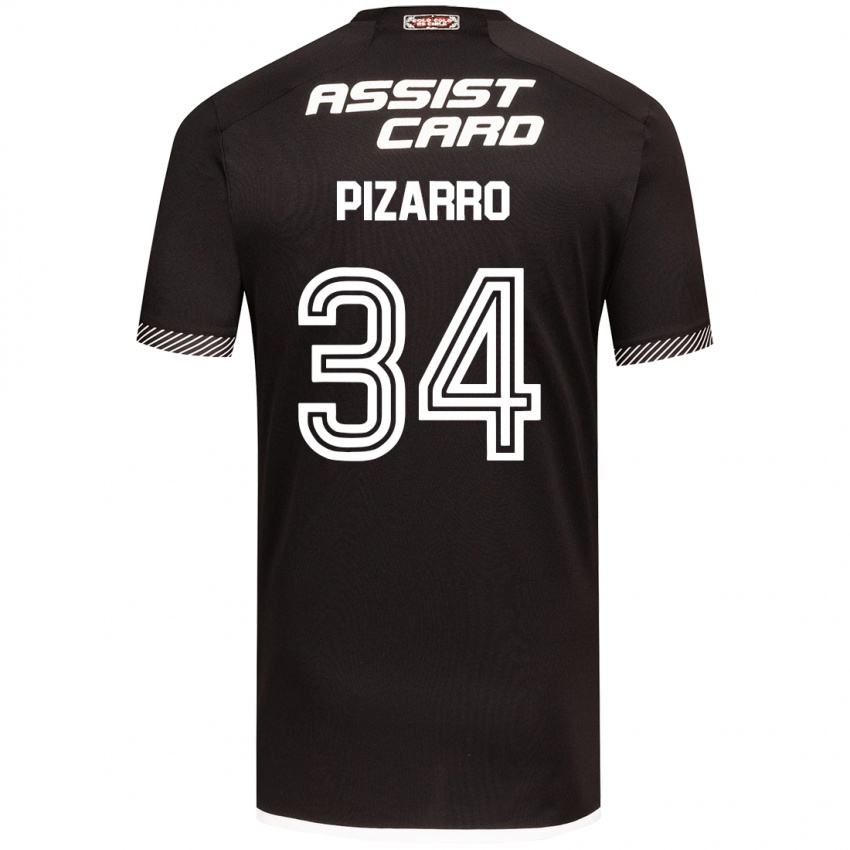 Kinder Vicente Pizarro #34 Schwarz-Weiss Auswärtstrikot Trikot 2024/25 T-Shirt Schweiz