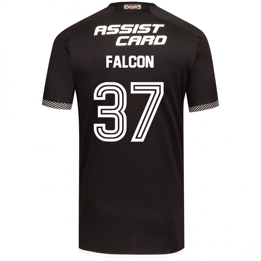 Kinder Maximiliano Falcón #37 Schwarz-Weiss Auswärtstrikot Trikot 2024/25 T-Shirt Schweiz