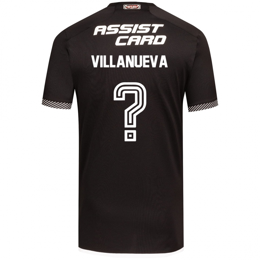 Kinder Eduardo Villanueva #0 Schwarz-Weiss Auswärtstrikot Trikot 2024/25 T-Shirt Schweiz