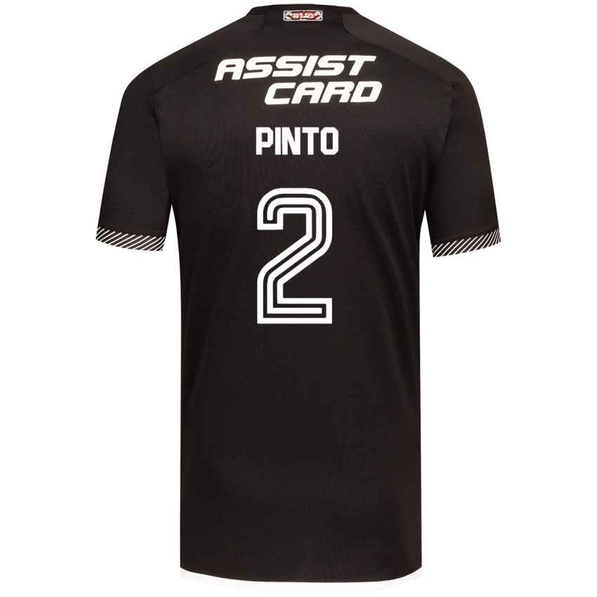 Kinder Matías Pinto #2 Schwarz-Weiss Auswärtstrikot Trikot 2024/25 T-Shirt Schweiz